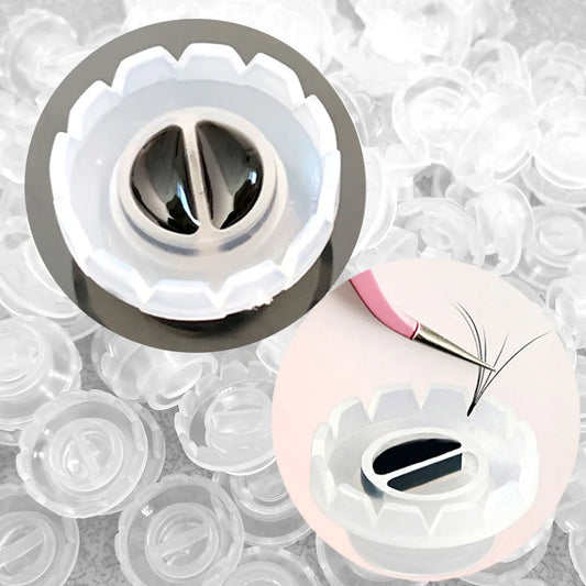 100Pcs Wholesale Disposable Eyelash Glue Fan Cup Rings Holder